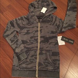 Youth zip up with tags